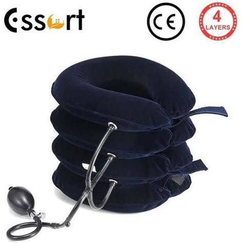 Tt Coussin De Traction Cervicale Collier Cervical Gonflable Pour