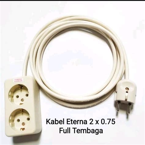 Jual Set Sambungan Kabel Listrik Extension Stop Kontak Lubang 2