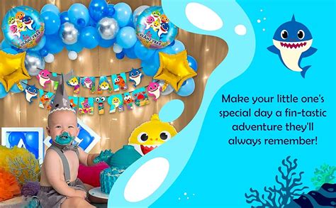 Party Propz Baby Shark Theme Birthday Decorations Pcs Shark Theme