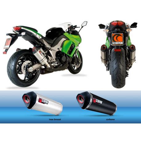 SILENCIEUX SCORPION SERKET FINITION CARBONE KAWASAKI Z1000 SX SCORPION