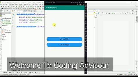 How To Create Round Button In Android Studio Corner Button Coding