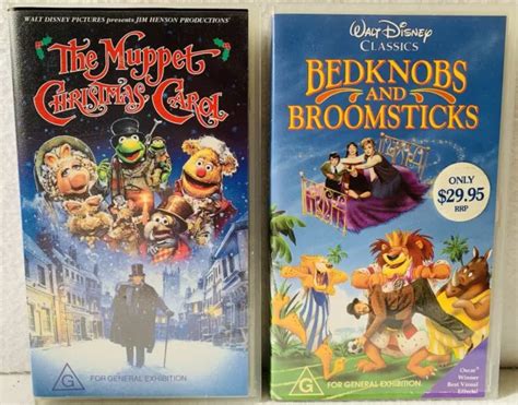 X Walt Disney Vhs Tapes Muppet Christmas Carol Bedknobs And