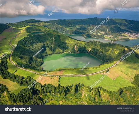 Beautiful Volcanic Mountain Lakes Azores Islands Stock Photo 2201780133 ...