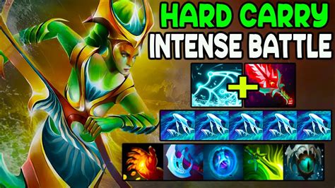 Hard Carry Naga Siren Intense Team Fight Dota Gameplay Youtube