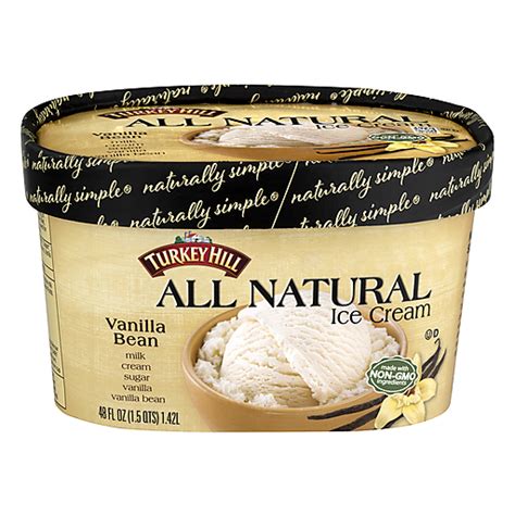 Turkey Hill All Natural Vanilla Bean Ice Cream 48 Fl Oz Tub Ice