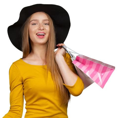 Premium Photo Shopping Woman Holding Shopping Bags