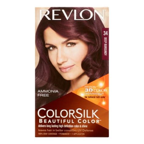 Revlon Colorsilk Haircolor, Deep Burgundy, #34 - Walmart.com