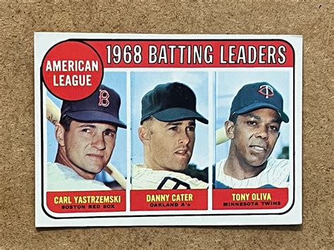 Topps Al Batting Leaders Yastrzemski Cater Oliva Vg Ex Ebay