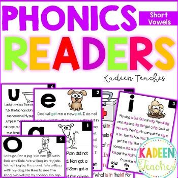 Phonics Readers-Short Vowels Bonus 2 by Kadeen Teaches | TPT