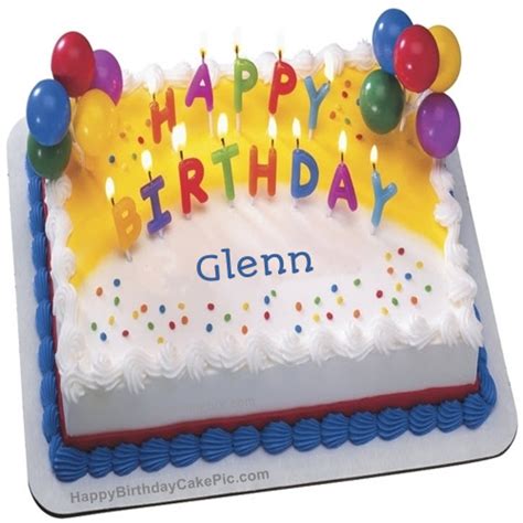 ️ Birthday Wish Cake With Candles For Glenn