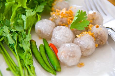 Steamed Tapioca Dumplings With Pork Recipe Sakoo Sai Moo Temple Of Thai