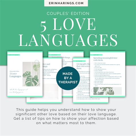 Couples: 5 Love Languages & Date Ideas — Erin Harings Connecticut ...