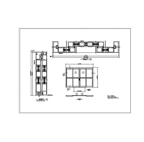 Puerta Corrediza De Acero Y Vidrio En Dwg Kb Librer A Cad