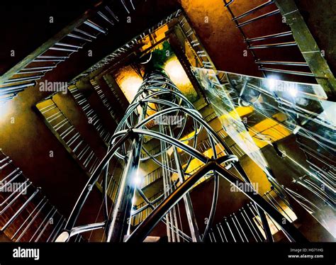 Elevator inside of Prague Astronomical Clock tower Stock Photo - Alamy