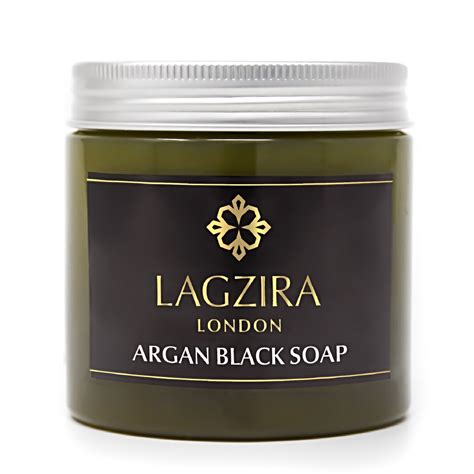 Organic Moroccan Black Soap With Argan Oil 200g Lagzira London