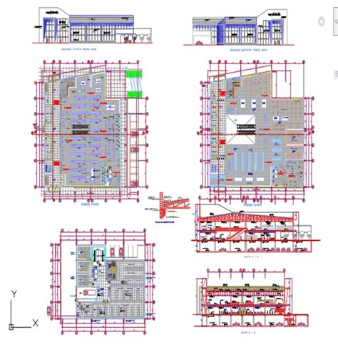 Centro Comercial En Autocad Descargar Cad 2 48 Mb Bibliocad