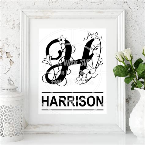 Letter H Monogram SVG Cut File ~ Fun With SVGs