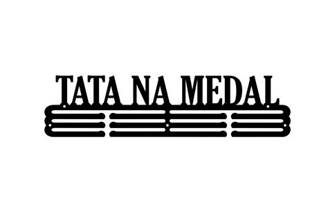 Tata Na Medal 2 CZARNY Wieszak Na Medale 60cm 12898646683