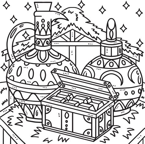 Christian Ts Of The Magi Coloring Page For Kids 15656396 Vector Art