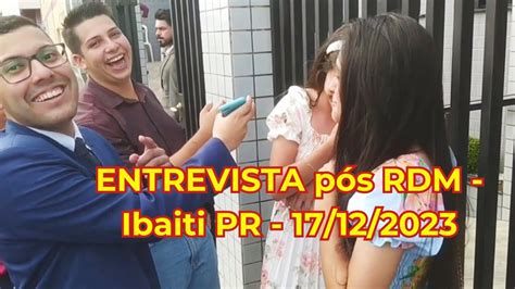 ENTREVISTA pós Reunião de Mocidade CCB Ibaiti PR 17 12 2023