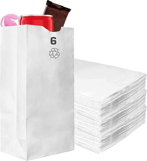 Paper Lunch Bags 6 Lb White Paper Bags 6lb Capacity Kraft White Paper