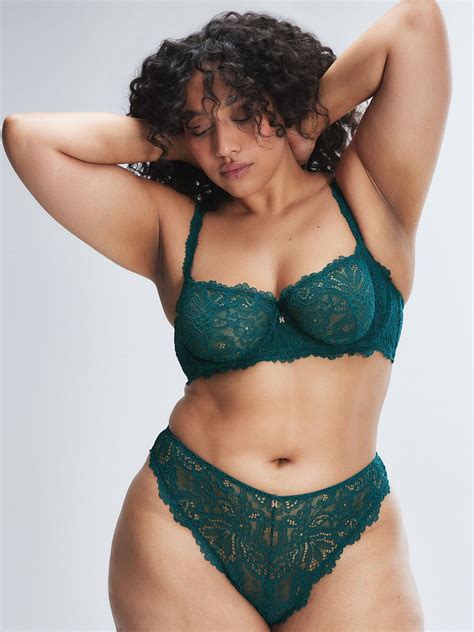 Romantic Corded Lace Brazilian Panty In Green Savage X Fenty