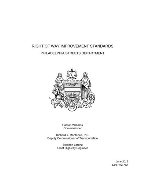 Pdf Right Of Way Improvement Standards Philadelphia Dokumen Tips