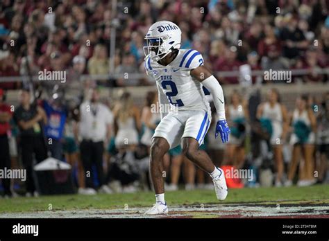 Duke Safety Jaylen Stinson Follows A Receiver During The First Half