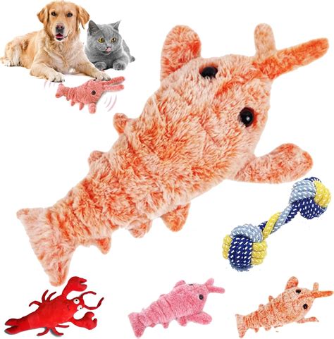 Ayattecy Furry Fellow Interactive Dog Toy Lobster Furry