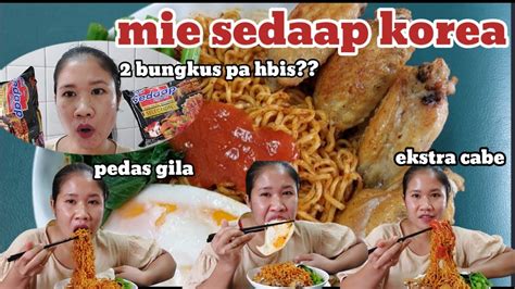 Gokil Makan Mie Sedaap Korea Pedas Ekstra Cabe Pedas Gila Youtube