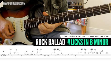 Melodic Rock Ballad Guitar Licks Improvisation Tab Lesson