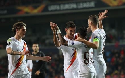 Romas Justin Kluivert C Celebrate Teammates Editorial Stock Photo