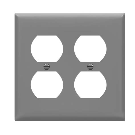 Enerlites Duplex Receptacle Outlet Wall Plate Gloss Finish Standard Size 2 Gang Unbreakable