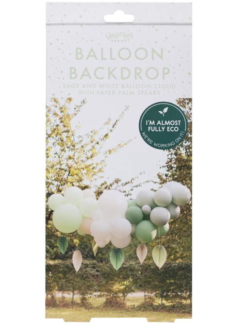 Arche Guirlande De Ballons Blancs Nude Sauge Ginger Ray Aux Feux