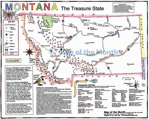 Montana Map - Maps for the Classroom