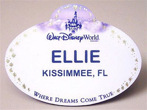 Disney Name Tag Template