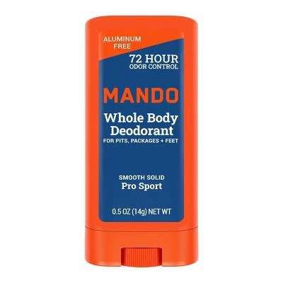 Mando Whole Body Deodorant - Men's Aluminum-free Smooth Solid Stick ...