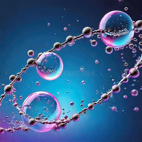 Cosmetic Essence Liquid Water Molecules Molecules Inside Liquid