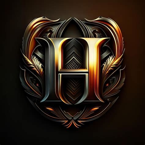 Logotipo De Lujo De La Letra H Foto Premium