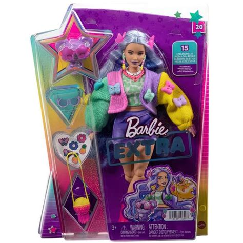 Barbie Extra Moda Lawendowe włosy HKP95 Lalka niskie ceny i opinie w