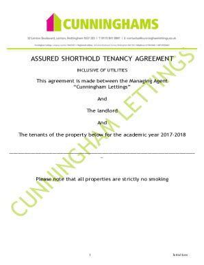 Fillable Online Assured Shorthold Tenancy Agreement Vs Non Housing Act