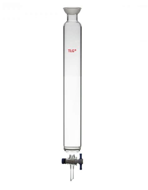 Chromatography Column Fritted Disc Spherical Joint Teflon Stopcock