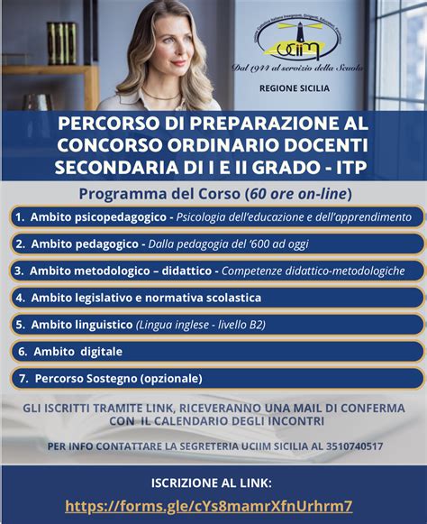 PERCORSO DI PREPARAZIONE AL CONCORSO ORDINARIO DOCENTI SECONDARIA DI I