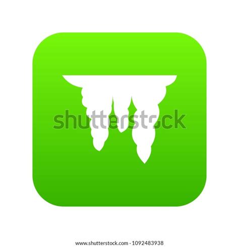 Icicles Icon Digital Green Any Design Stock Vector Royalty Free