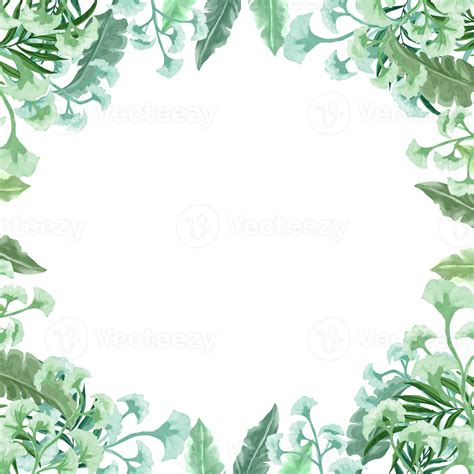 Tropical plant border and frame watercolor painting illustration 51815108 PNG