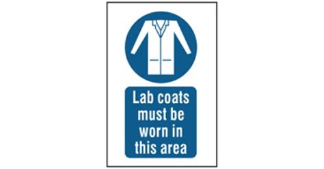 Lab Coats Must Be Worn In This Area Symbol And Text Safety