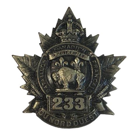 Ww1 Cef 233rd Battalion Cap Badge