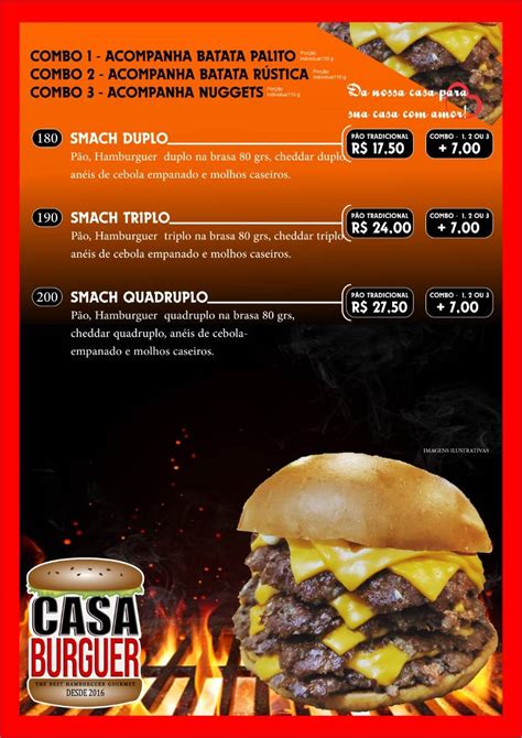 Menu Em Casa Burguer Restaurante Camb