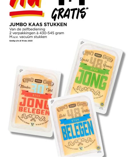 Jumbo Kaas Stukken Gratis Aanbieding Bij Jumbo