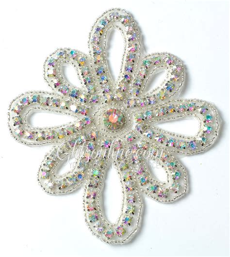 1184 Austrian Crystal Rhinestone Applique 4x5 Iron Or Sew On Glitz